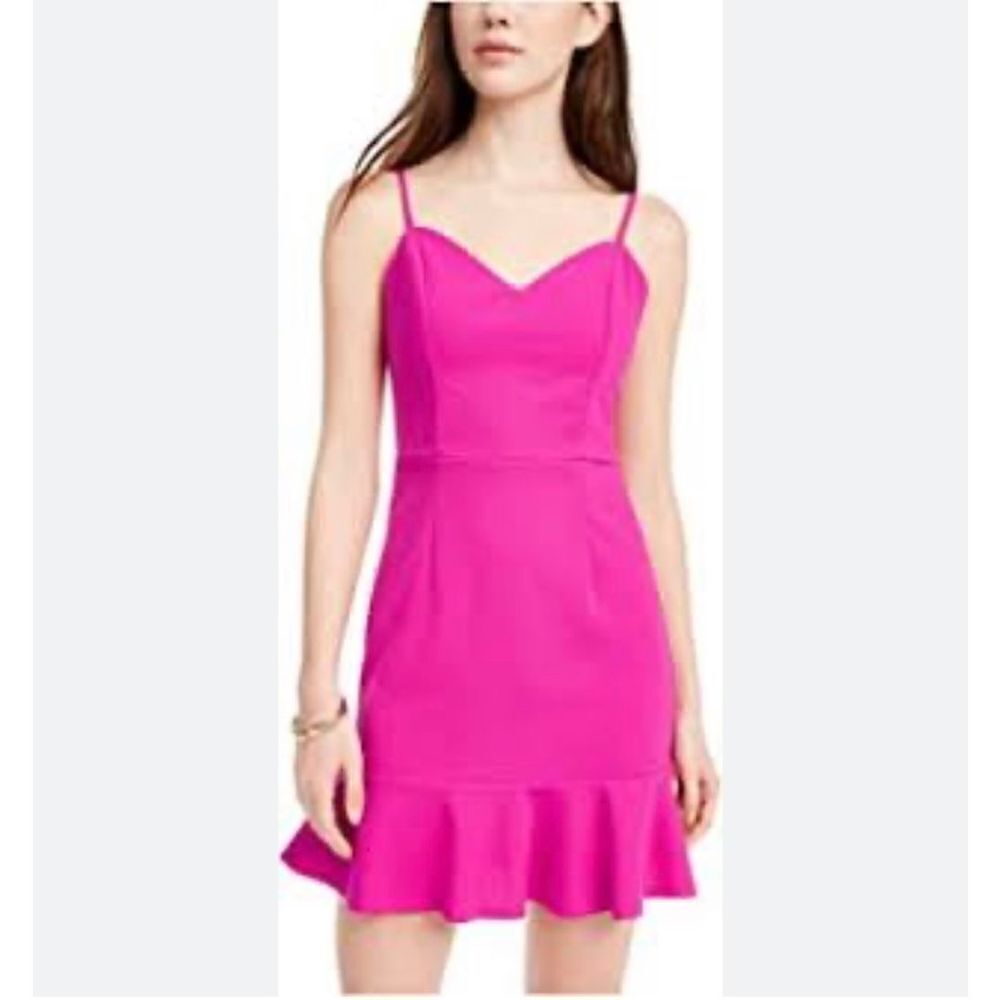 CRYSTAL DOLLS Juniors Pink Zippered Flounce Dress Size 11 New Barbie Core